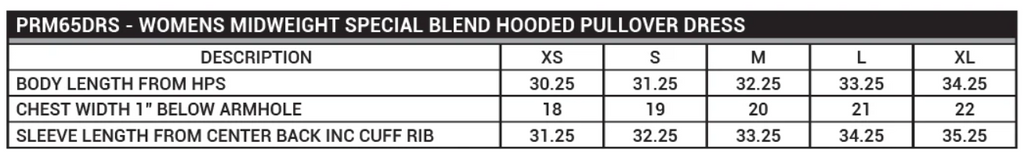 Women’s Midweight Special Blend Hooded Pullover Dress